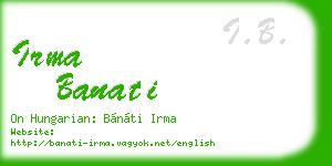 irma banati business card